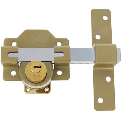 Amig Catenaccio Porta di Sicurezza da Applicare con Cilindro Rotondo Interno ed Esterno Mod. Serratura con Chiave 88 x 153 mm Include 5 Chiavi a Punti Acciaio Martellato Amig Catenaccio Porta di Sicurezza da Applicare con Cilindro Rotondo Interno ed Esterno Mod. Serratura con Chiave 88 x 153 mm Include 5 Chiavi a Punti Acciaio Martellato