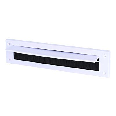 STORMGUARD Coperchio paraspifferi per cassetta delle lettere interna con spazzole e aletta, in PVC bianco STORMGUARD Coperchio paraspifferi per cassetta delle lettere interna con spazzole e aletta, in PVC bianco