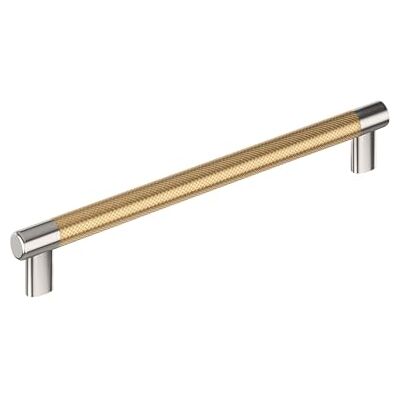 Amerock Esquire Maniglia per armadietto, in nichel lucidato/bronzo champagne, 256 mm Amerock Esquire Maniglia per armadietto, in nichel lucidato/bronzo champagne, 256 mm