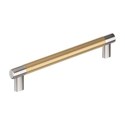 Amerock Esquire Maniglia per armadietto, in nichel lucidato/bronzo champagne, 203 mm Amerock Esquire Maniglia per armadietto, in nichel lucidato/bronzo champagne, 203 mm
