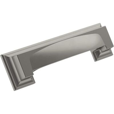 Amerock Maniglia per armadietto, in nichel satinato, 76 mm e 96 mm, 1 pezzo, maniglia per armadietto, ferramenta per armadietti Amerock Maniglia per armadietto, in nichel satinato, 76 mm e 96 mm, 1 pezzo, maniglia per armadietto, ferramenta per armadietti