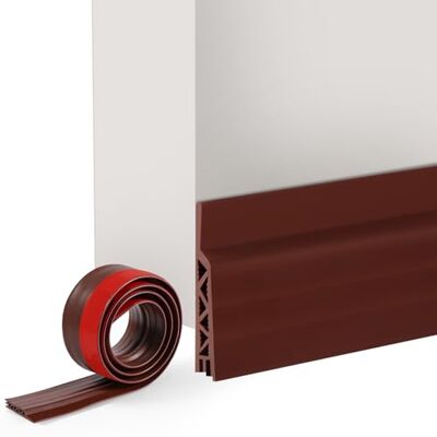 Vinabo Guarnizione Sottoporta in Gomma, Striscia di Sigillatura Paraspifferi, Insonorizzata Antivento Antipolvere, 100cm x 5cm, Marrone Vinabo Guarnizione Sottoporta in Gomma, Striscia di Sigillatura Paraspifferi, Insonorizzata Antivento Antipolvere, 100cm x 5cm, Marrone