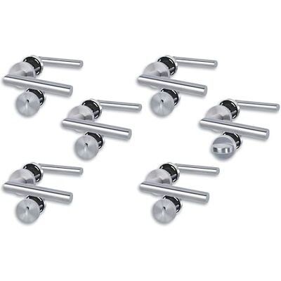 Alpertec Set di 6 raccordi per porta, in acciaio inox satinato, per 5 ante con fori colorati e 1 porta del bagno, cliprosette Ø 52 mm, maniglia della porta, maniglia della porta Alpertec Set di 6 raccordi per porta, in acciaio inox satinato, per 5 ante con fori colorati e 1 porta del bagno, cliprosette Ø 52 mm, maniglia della porta, maniglia della porta