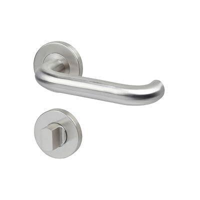 Yale Joanna Maniglia con Rosetta per Bagno, Modello , Acciaio Inox 304, Satinato, Regolabile, per Porte da Bagno, Facile Installazione Yale Joanna Maniglia con Rosetta per Bagno, Modello , Acciaio Inox 304, Satinato, Regolabile, per Porte da Bagno, Facile Installazione