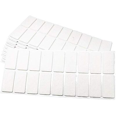 Adsamm ® / 180 x feltrini autoadesivi/Bianco / 25x50 mm/Rettangolare/piedini per mobili in feltro da 3.5 mm di spessore/pad protettivi per arredi Adsamm ® / 180 x feltrini autoadesivi/Bianco / 25x50 mm/Rettangolare/piedini per mobili in feltro da 3.5 mm di spessore/pad protettivi per arredi