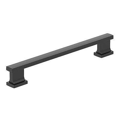 Amerock Maniglia per armadio nero opaco 6-5/16 pollici (160 mm) da centro a centro Confezione da 10 Triomphe ferramenta per mobili Amerock Maniglia per armadio nero opaco 6-5/16 pollici (160 mm) da centro a centro Confezione da 10 Triomphe ferramenta per mobili