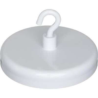 FIRST4MAGNETS Magnete Di Serraggio Verniciato Bianco Di Verniciatura Con Gancio M4 Per Appendere, Tenere O Visualizzare Oggetti Dia 57mm 25kg Di Tiro Confezione Di 10 FIRST4MAGNETS Magnete Di Serraggio Verniciato Bianco Di Verniciatura Con Gancio M4 Per Appendere, Tenere O Visualizzare Oggetti Dia 57mm 25kg Di Tiro Confezione Di 10