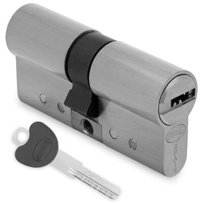 Amig Cilindro di sicurezza Serratura per porte in Legno Antigrimaldello e Antibumping Cilindro Antiestrazione e Antirottura Include 5 chiavi Argento opaco Misure: 70 (35-35) mm Amig Cilindro di sicurezza Serratura per porte in Legno Antigrimaldello e Antibumping Cilindro Antiestrazione e Antirottura Include 5 chiavi Argento opaco Misure: 70 (35-35) mm
