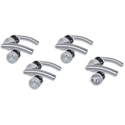 Alpertec Set di 4 raccordi per porta III, in acciaio inox satinato, per 3 ante con fori colorati e 1 porta del bagno, cliprosette Ø 52 mm, maniglia della porta, maniglia della porta Alpertec Set di 4 raccordi per porta III, in acciaio inox satinato, per 3 ante con fori colorati e 1 porta del bagno, cliprosette Ø 52 mm, maniglia della porta, maniglia della porta
