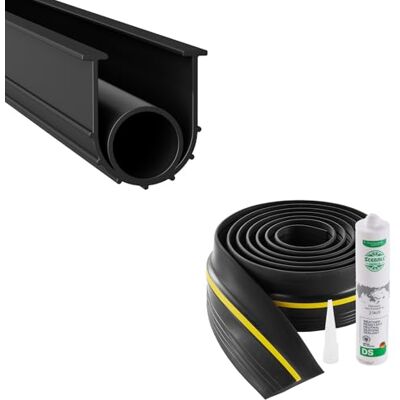 VEVOR Set di Guarnizioni per Soglie per Porte da Garage, 3,04 m a Forma di U + O-ring, Guarnizione per Parti Inferiori di Porte da Garage, Combinabile con Strisce di Tenuta Resistenti alle Intemperie VEVOR Set di Guarnizioni per Soglie per Porte da Garage, 3,04 m a Forma di U + O-ring, Guarnizione per Parti Inferiori di Porte da Garage, Combinabile con Strisce di Tenuta Resistenti alle Intemperie