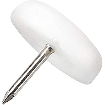 Adsamm PG-N-WH-22 32 feltrini in plastica con chiodo, diametro 22 mm, colore: Bianco Adsamm PG-N-WH-22 32 feltrini in plastica con chiodo, diametro 22 mm, colore: Bianco