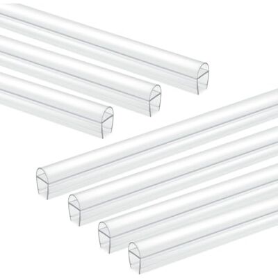 HUTLON Guarnizione per porta, striscia di tenuta per porta della doccia, in vetro, senza cornice, per fermare le perdite della doccia, tipo U, adatta per porte in vetro da 10 mm (3/8") HUTLON Guarnizione per porta, striscia di tenuta per porta della doccia, in vetro, senza cornice, per fermare le perdite della doccia, tipo U, adatta per porte in vetro da 10 mm (3/8")