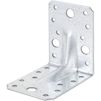 Alberts Squadretta di giunzione angolare rinforzata con nervatura di rinforzo, zincata con procedimento Sendzimir, 90 x 90 x 65 mm / 12 pz Alberts Squadretta di giunzione angolare rinforzata con nervatura di rinforzo, zincata con procedimento Sendzimir, 90 x 90 x 65 mm / 12 pz