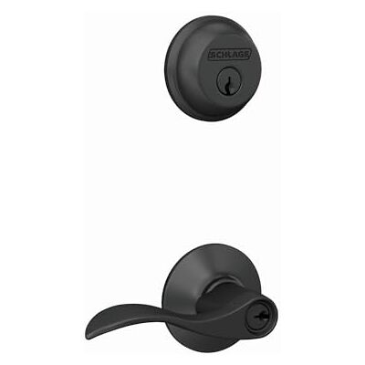 SCHLAGE FB50N G Acc 622 Serratura a cilindro singolo con leva d'accento per ingresso con chiave, nero opaco SCHLAGE FB50N G Acc 622 Serratura a cilindro singolo con leva d'accento per ingresso con chiave, nero opaco