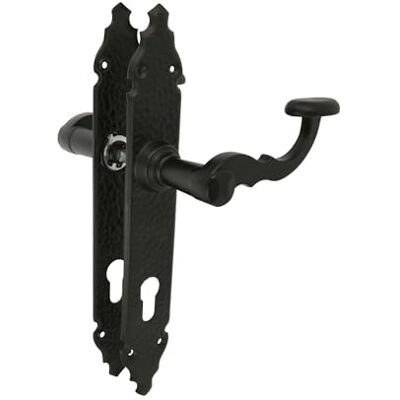 Amig Set di 2 Maniglie per Porte di Passaggio Mod.100PB90 Scudo a 90 mm 280 x 45 x 3,5 mm Quadrato 8 mm Per Uso Con Serrature Da Incasso Stile Forgiato In Zamak Finitura Nera Amig Set di 2 Maniglie per Porte di Passaggio Mod.100PB90 Scudo a 90 mm 280 x 45 x 3,5 mm Quadrato 8 mm Per Uso Con Serrature Da Incasso Stile Forgiato In Zamak Finitura Nera