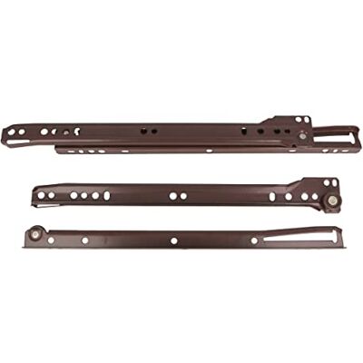 Amig Set di 2 guide scorrevoli metalliche con ruote binari per cassetti di mobili, cassettiere o armadietti acciaio colore marrone resistenza di carico: 18 kg/coppia, dimensioni: 600 mm Amig Set di 2 guide scorrevoli metalliche con ruote binari per cassetti di mobili, cassettiere o armadietti acciaio colore marrone resistenza di carico: 18 kg/coppia, dimensioni: 600 mm