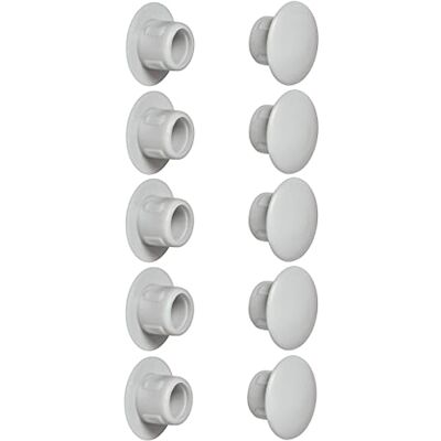 CYCLINGCOLORS - Caps Set - Ø8mm - Grigio chiaro - Tappo di plastica con foro CYCLINGCOLORS - Caps Set - Ø8mm - Grigio chiaro - Tappo di plastica con foro