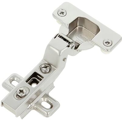 Amig Pack of 20 Hinges Super Angled Diameter 35 mm with Quick Open Latch Pre-Assembled Studs and Coach Screws 110 ° Opening Distance Between Holes 48 mm Silver Steel Amig Pack of 20 Hinges Super Angled Diameter 35 mm with Quick Open Latch Pre-Assembled Studs and Coach Screws 110 ° Opening Distance Between Holes 48 mm Silver Steel