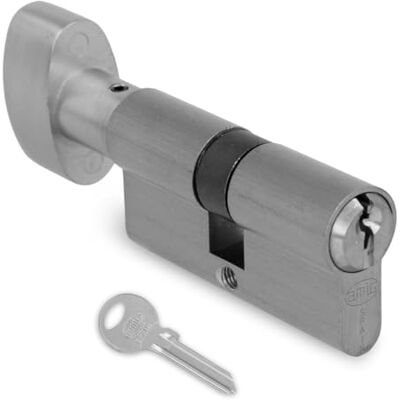 Amig Cilindro per Serrature Misura: 90 mm (40-50M) Níquel mate 6 Perni Sistema Anti-gancio e Anti-bumping Perni Anti-perforazione Include 3 Chiavi Vite di Fissaggio da 65 mm Amig Cilindro per Serrature Misura: 90 mm (40-50M) Níquel mate 6 Perni Sistema Anti-gancio e Anti-bumping Perni Anti-perforazione Include 3 Chiavi Vite di Fissaggio da 65 mm