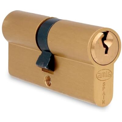 Amig Cilindro Serratura di Sicurezza per Porte in Legno Misura 70 (35-35) mm 5 Pini Antiforo Leva di 15 mm Include 3 Chiavi in Ottone Finitura Opaca Amig Cilindro Serratura di Sicurezza per Porte in Legno Misura 70 (35-35) mm 5 Pini Antiforo Leva di 15 mm Include 3 Chiavi in Ottone Finitura Opaca