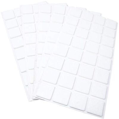 Adsamm ® / 160 x feltrini autoadesivi/Bianco / 25x25 mm/Quadrato/piedini per mobili in feltro da 3.5 mm di spessore/pad protettivi per arredi Adsamm ® / 160 x feltrini autoadesivi/Bianco / 25x25 mm/Quadrato/piedini per mobili in feltro da 3.5 mm di spessore/pad protettivi per arredi