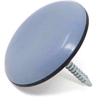 Adsamm ® / 4 x scivoli in PTFE con chiodo / grigio azzurri / Ø 25 mm / tondi / pad in PTFE e gomma con chiodo / piedini protettivi per arredi ® Quality Adsamm ® / 4 x scivoli in PTFE con chiodo / grigio azzurri / Ø 25 mm / tondi / pad in PTFE e gomma con chiodo / piedini protettivi per arredi ® Quality