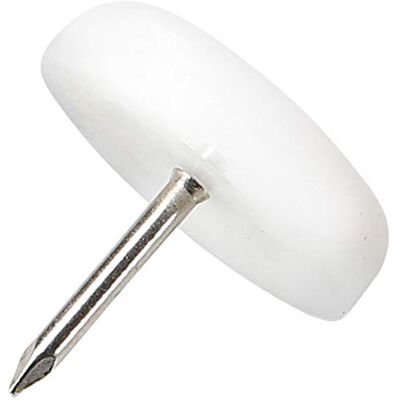 Adsamm 100 feltrini in plastica con chiodo, Bianco, Ø 22 mm Adsamm 100 feltrini in plastica con chiodo, Bianco, Ø 22 mm