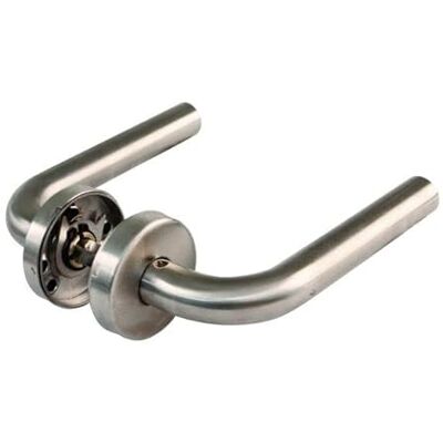 Jdel Set di maniglia con rosetta rotonda in acciaio inox per porte Jdel Set di maniglia con rosetta rotonda in acciaio inox per porte
