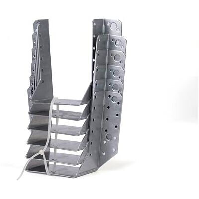 Alberts Staffa per Travi, Tipo A, zincata con procedimento Sendzimir, 100 x 140 mm, Set da 6 Alberts Staffa per Travi, Tipo A, zincata con procedimento Sendzimir, 100 x 140 mm, Set da 6
