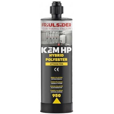 friulsider Ancorante chimico ibrido KEM HP 950 Resina poliestere senza stirene 400 ml friulsider Ancorante chimico ibrido KEM HP 950 Resina poliestere senza stirene 400 ml