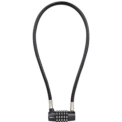 NBYT Lucchetto a combinazione con cavo a 5 cifre, lunghezza 55,9 cm, diametro circa 5/16 pollici, codice di ripristino per maniglie delle porte di armadi, biciclette, cancelli, palestre, scuole, NBYT Lucchetto a combinazione con cavo a 5 cifre, lunghezza 55,9 cm, diametro circa 5/16 pollici, codice di ripristino per maniglie delle porte di armadi, biciclette, cancelli, palestre, scuole,