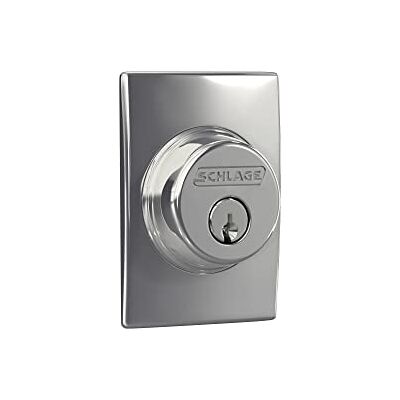 SCHLAGE B60N CEN 625 Century Catenaccio monocilindrico, cromato brillante SCHLAGE B60N CEN 625 Century Catenaccio monocilindrico, cromato brillante