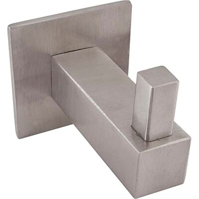 OPO Technik-Team Gancio per cappotto Tikal con piastra, 40 x 40 mm, altezza 44 mm, profondità 55 mm, in acciaio inox spazzolato, colore: argento OPO Technik-Team Gancio per cappotto Tikal con piastra, 40 x 40 mm, altezza 44 mm, profondità 55 mm, in acciaio inox spazzolato, colore: argento