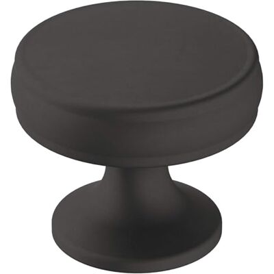 Amerock Pomello per armadio, nero opaco, diametro 32 mm, fama, confezione da 1, pomello per cassetti, hardware per armadietti Amerock Pomello per armadio, nero opaco, diametro 32 mm, fama, confezione da 1, pomello per cassetti, hardware per armadietti