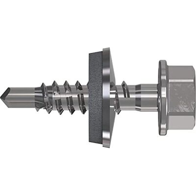 REFABO RP-r-3H, Plus Vite 4,8 x 22/Guarnizione Disco 14 mm Bi-Metal A2, Acciaio Inox, 4.8x22 REFABO RP-r-3H, Plus Vite 4,8 x 22/Guarnizione Disco 14 mm Bi-Metal A2, Acciaio Inox, 4.8x22
