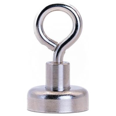 FIRST4MAGNETS Magnete Di Serraggio Del Neodimio Con Eyebolt M4 Per Appendere, Tenere O Visualizzare Oggetti 20mm Di Diametro x 34mm Alto 16,5kg FIRST4MAGNETS Magnete Di Serraggio Del Neodimio Con Eyebolt M4 Per Appendere, Tenere O Visualizzare Oggetti 20mm Di Diametro x 34mm Alto 16,5kg
