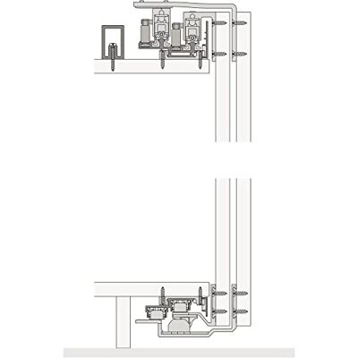 HAWA Combino 80 H FS Guarnizioni per porta scorrevole (superiore), per porte in legno fino a 80 kg, 2 ante in acciaio/plastica, colore: Antracite HAWA Combino 80 H FS Guarnizioni per porta scorrevole (superiore), per porte in legno fino a 80 kg, 2 ante in acciaio/plastica, colore: Antracite