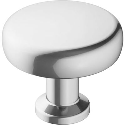 Amerock Pomello per armadietto, cromato lucido, diametro 32 mm, fattore di misura, confezione da 1, pomello per cassetti, hardware per armadietti Amerock Pomello per armadietto, cromato lucido, diametro 32 mm, fattore di misura, confezione da 1, pomello per cassetti, hardware per armadietti