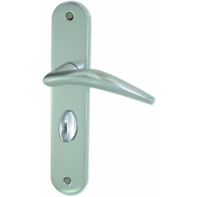 DT 2000 Chamonix Maniglia per porta su piastra con chiavistello, in alluminio, colore: Argento DT 2000 Chamonix Maniglia per porta su piastra con chiavistello, in alluminio, colore: Argento
