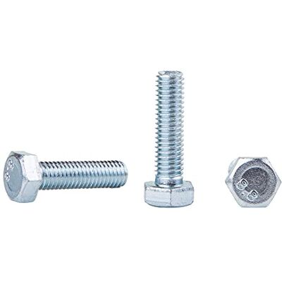 Marcopol Confezione da 50 bulloni esagonali in acciaio zincato, DIN 933, M8 x 30 mm, grado 8.8, viti esagonali, completamente filettate, testa esagonale, vite mordente (50, M8 x 30 mm) Marcopol Confezione da 50 bulloni esagonali in acciaio zincato, DIN 933, M8 x 30 mm, grado 8.8, viti esagonali, completamente filettate, testa esagonale, vite mordente (50, M8 x 30 mm)