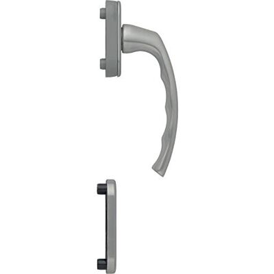 HOPPE LIÈGE Maniglia per porta da balcone, altezza esterna, effetto acciaio INOX HOPPE LIÈGE Maniglia per porta da balcone, altezza esterna, effetto acciaio INOX