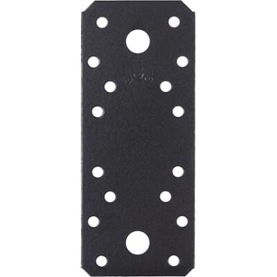 Alberts 50x Connettori piatti - Acciaio, Nero, 133x55mm - Connettore legno e metallo Alberts 50x Connettori piatti - Acciaio, Nero, 133x55mm - Connettore legno e metallo