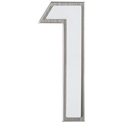 Alpertec Numero civico 1" in Acciaio Inox, con Luce di Orientamento Notturno Alpertec Numero civico 1" in Acciaio Inox, con Luce di Orientamento Notturno