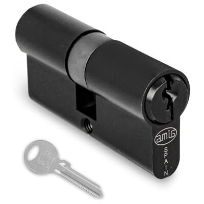 Amig Cilindro per Serrature Misura: 60 mm (30-30) Nero 6 Perni Sistema Anti-gancio e Anti-bumping Perni Anti-perforazione Include 3 Chiavi Vite di Fissaggio da 65 mm Amig Cilindro per Serrature Misura: 60 mm (30-30) Nero 6 Perni Sistema Anti-gancio e Anti-bumping Perni Anti-perforazione Include 3 Chiavi Vite di Fissaggio da 65 mm
