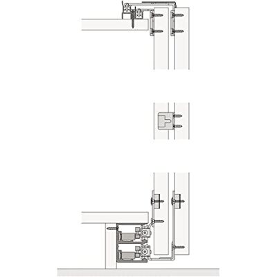 HAWA Combino 50 H FS Guarnizioni per porta scorrevole (parte anteriore 19 mm), 1400 x 2400 mm, per porte in legno fino a 50 kg, 3 porte, acciaio/plastica, antracite HAWA Combino 50 H FS Guarnizioni per porta scorrevole (parte anteriore 19 mm), 1400 x 2400 mm, per porte in legno fino a 50 kg, 3 porte, acciaio/plastica, antracite
