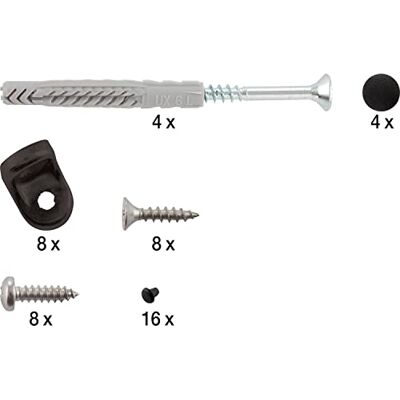 Accuride Schüco Smartframe-Set di Accessori di Fissaggio per Sistema di scaffalatura Intelligente con Telaio in Alluminio, 30 Pezzi, Colore: Nero Accuride Schüco Smartframe-Set di Accessori di Fissaggio per Sistema di scaffalatura Intelligente con Telaio in Alluminio, 30 Pezzi, Colore: Nero