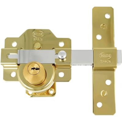 Amig Serratura da applicare 90 x 154 mm Oro Cilindro di sicurezza a 6 pin da 50 mm Chiusura a scatto Sistema Antibumping e Protezione contro i grimaldelli Amig Serratura da applicare 90 x 154 mm Oro Cilindro di sicurezza a 6 pin da 50 mm Chiusura a scatto Sistema Antibumping e Protezione contro i grimaldelli