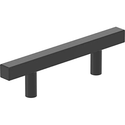 Amerock Maniglia per armadio nero opaco Centro a centro da 76 mm Confezione da 10 Barra tirante quadrata Hardware per mobili Amerock Maniglia per armadio nero opaco Centro a centro da 76 mm Confezione da 10 Barra tirante quadrata Hardware per mobili