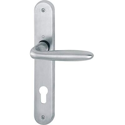HOPPE Verona Maniglia su piastra PZ 88 in ottone cromato opaco HOPPE Verona Maniglia su piastra PZ 88 in ottone cromato opaco
