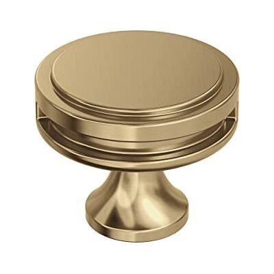 Amerock Pomello per armadietto, bronzo champagne, diametro 35 mm, Oberon, accessori per cucina e bagno, ferramenta per mobili Amerock Pomello per armadietto, bronzo champagne, diametro 35 mm, Oberon, accessori per cucina e bagno, ferramenta per mobili